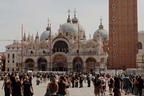 Crowd in St Mark's Square in Venice
