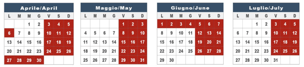 Venice entrance fee calendar 2026